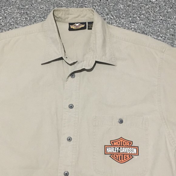 Mens Harley Davidson Short Sleeve Button Up Shirt - Picture 2 of 6